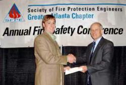 Fire Protection Engineering Scholarship Check Presentation